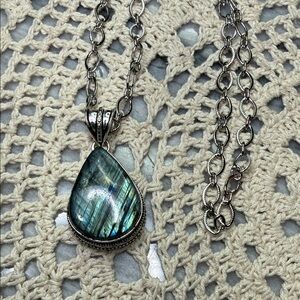 labradorite Teardrop Pendant Necklace